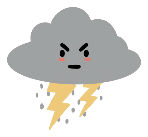 illustrationde nuage en colère